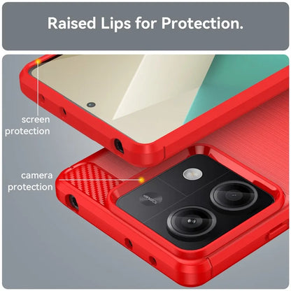 For Xiaomi Redmi Note 13 5G Cell Phone Shell Case TPU Carbon Fiber Texture Shell Cover