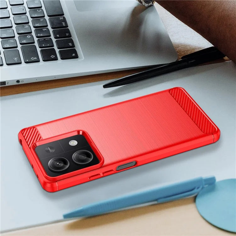 For Xiaomi Redmi Note 13 5G Cell Phone Shell Case TPU Carbon Fiber Texture Shell Cover