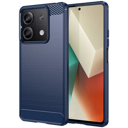 For Xiaomi Redmi Note 13 5G Cell Phone Shell Case TPU Carbon Fiber Texture Shell Cover