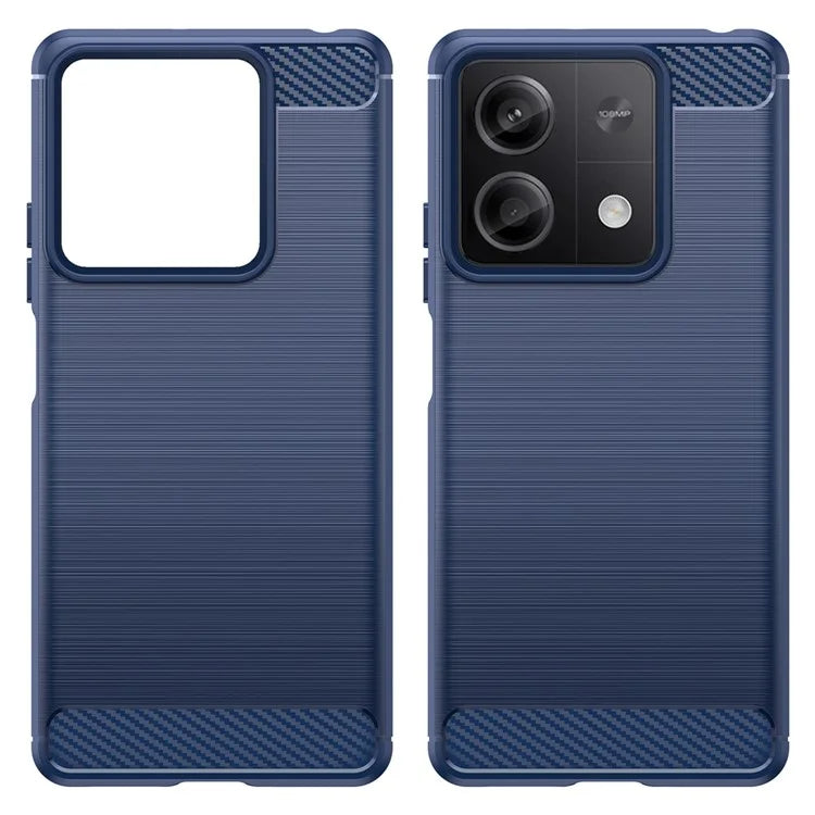 For Xiaomi Redmi Note 13 5G Cell Phone Shell Case TPU Carbon Fiber Texture Shell Cover