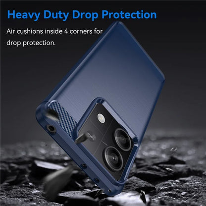 For Xiaomi Redmi Note 13 5G Cell Phone Shell Case TPU Carbon Fiber Texture Shell Cover