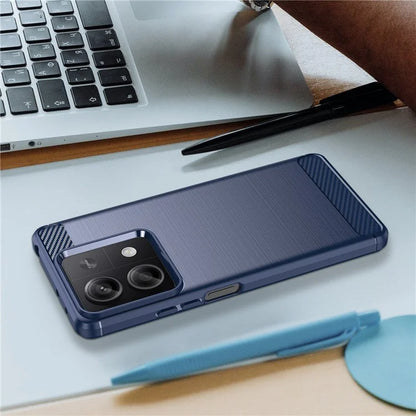 For Xiaomi Redmi Note 13 5G Cell Phone Shell Case TPU Carbon Fiber Texture Shell Cover