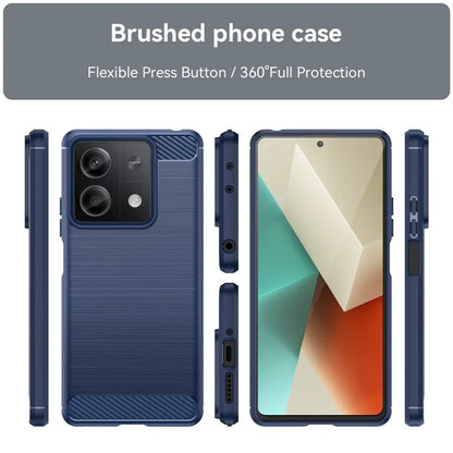 For Xiaomi Redmi Note 13 5G Cell Phone Shell Case TPU Carbon Fiber Texture Shell Cover