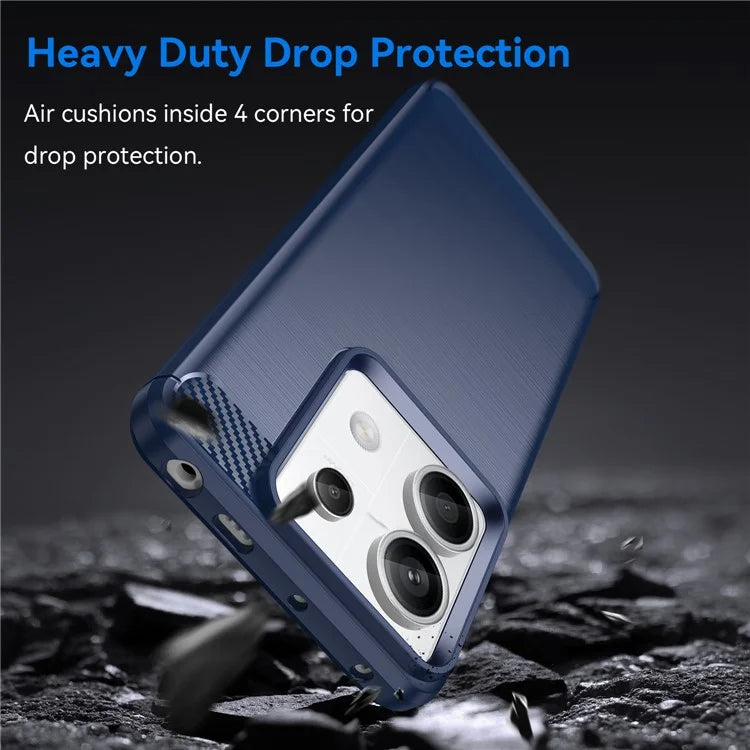 For Xiaomi Redmi Note 13 Pro 5G / Poco X6 5G TPU Cover Carbon Fiber Texture Cell Phone Case