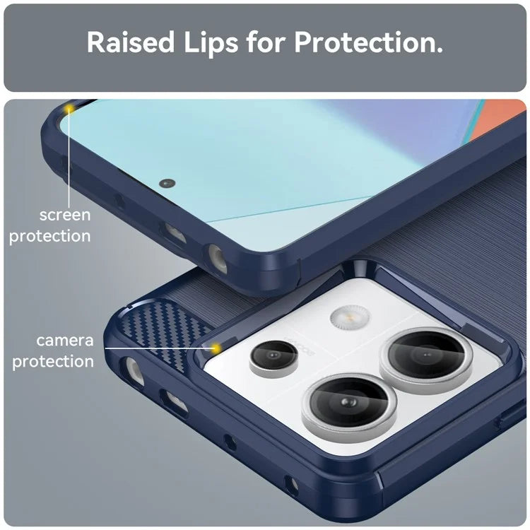 For Xiaomi Redmi Note 13 Pro 5G / Poco X6 5G TPU Cover Carbon Fiber Texture Cell Phone Case