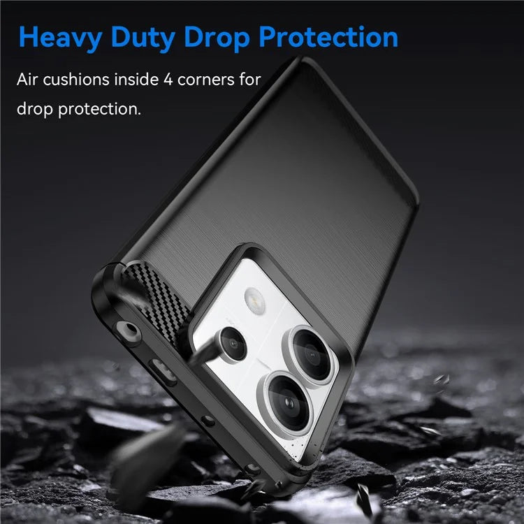 For Xiaomi Redmi Note 13 Pro 5G / Poco X6 5G TPU Cover Carbon Fiber Texture Cell Phone Case