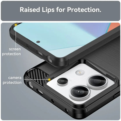 For Xiaomi Redmi Note 13 Pro 5G / Poco X6 5G TPU Cover Carbon Fiber Texture Cell Phone Case