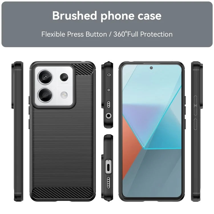 For Xiaomi Redmi Note 13 Pro 5G / Poco X6 5G TPU Cover Carbon Fiber Texture Cell Phone Case