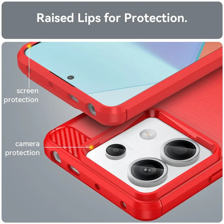 For Xiaomi Redmi Note 13 Pro 5G / Poco X6 5G TPU Cover Carbon Fiber Texture Cell Phone Case