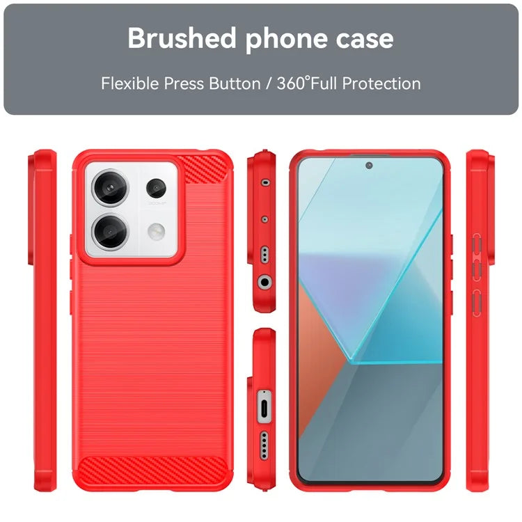 For Xiaomi Redmi Note 13 Pro 5G / Poco X6 5G TPU Cover Carbon Fiber Texture Cell Phone Case