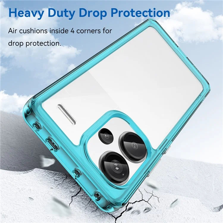 For Xiaomi Redmi Note 13 Pro+ 5G Phone Case TPU + Acrylic Cover Colorful Frame