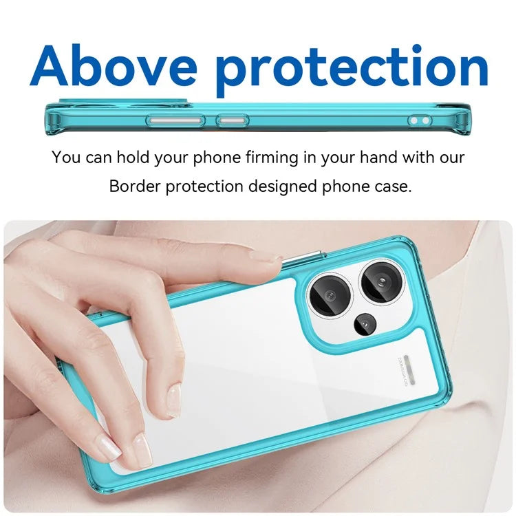 For Xiaomi Redmi Note 13 Pro+ 5G Phone Case TPU + Acrylic Cover Colorful Frame