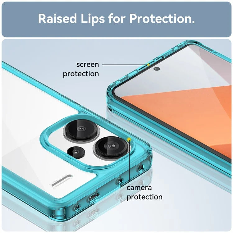 For Xiaomi Redmi Note 13 Pro+ 5G Phone Case TPU + Acrylic Cover Colorful Frame