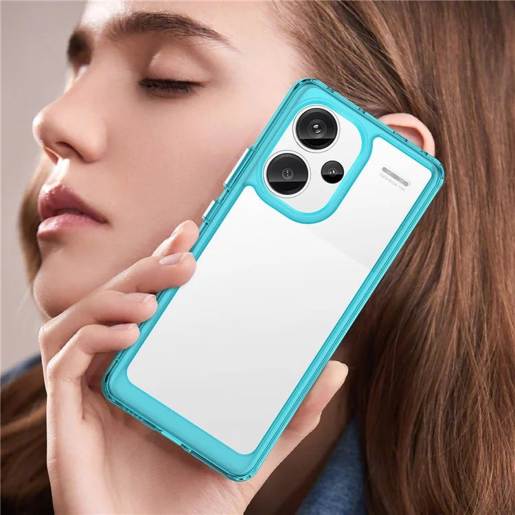 For Xiaomi Redmi Note 13 Pro+ 5G Phone Case TPU + Acrylic Cover Colorful Frame
