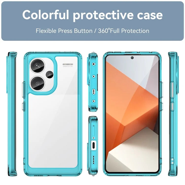 For Xiaomi Redmi Note 13 Pro+ 5G Phone Case TPU + Acrylic Cover Colorful Frame