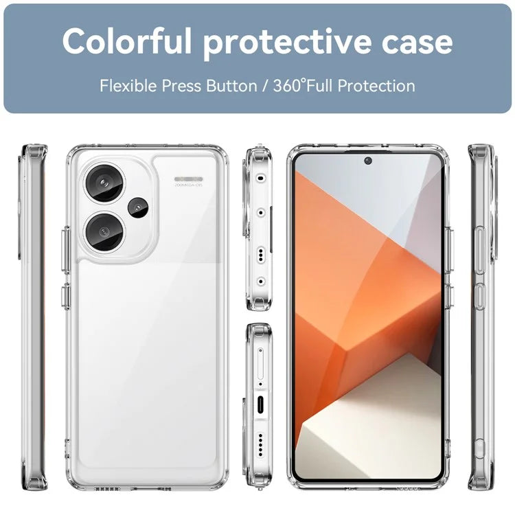 For Xiaomi Redmi Note 13 Pro+ 5G Phone Case TPU + Acrylic Cover Colorful Frame