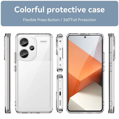 For Xiaomi Redmi Note 13 Pro+ 5G Phone Case TPU + Acrylic Cover Colorful Frame