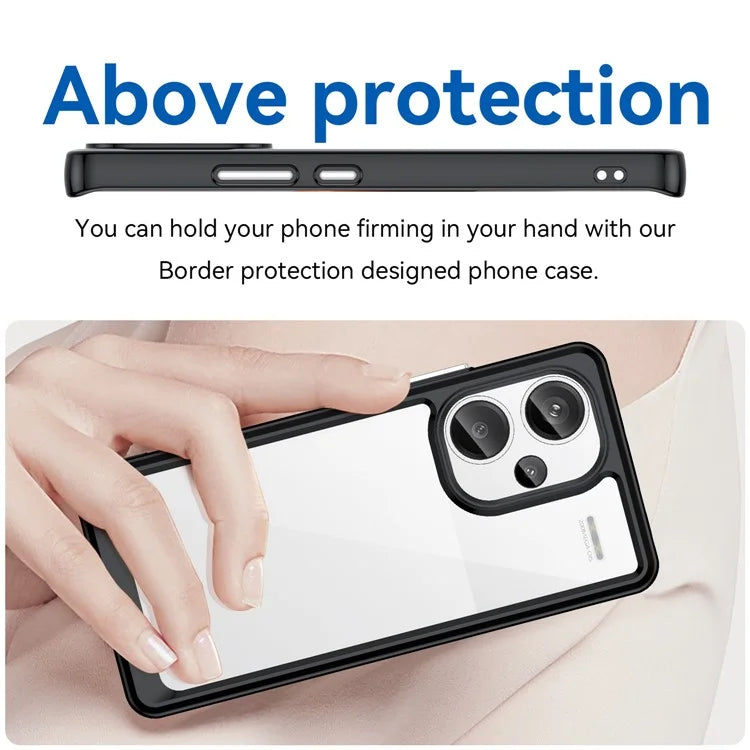 For Xiaomi Redmi Note 13 Pro+ 5G Phone Case TPU + Acrylic Cover Colorful Frame