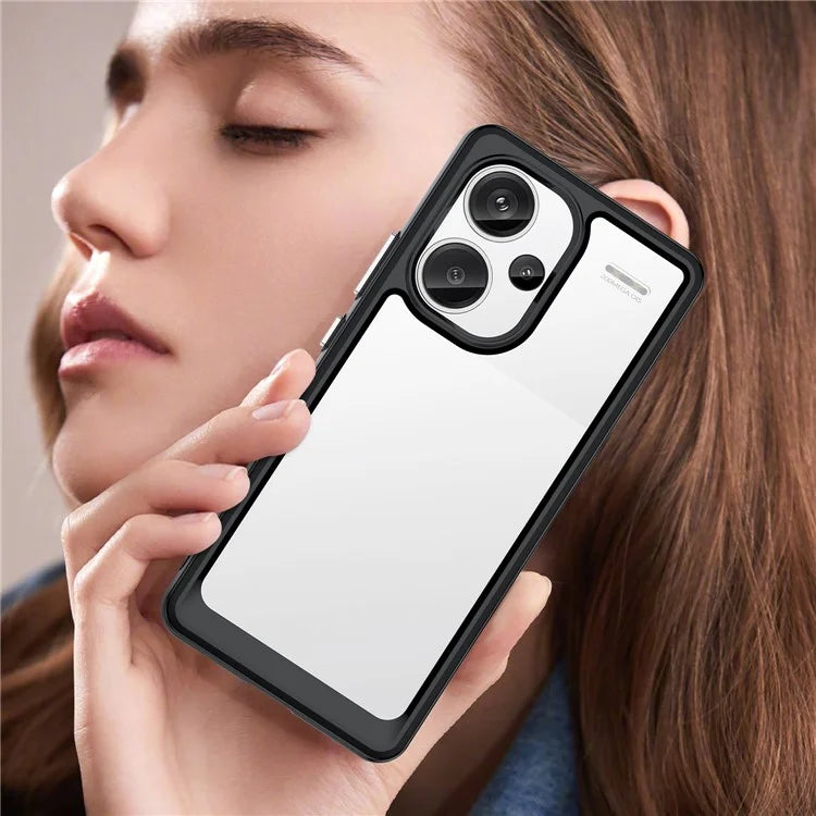For Xiaomi Redmi Note 13 Pro+ 5G Phone Case TPU + Acrylic Cover Colorful Frame