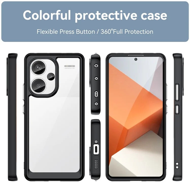 For Xiaomi Redmi Note 13 Pro+ 5G Phone Case TPU + Acrylic Cover Colorful Frame