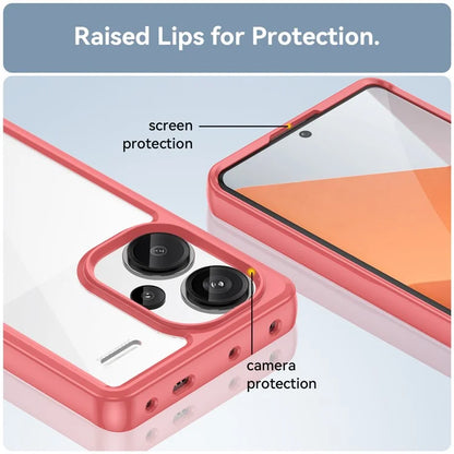 For Xiaomi Redmi Note 13 Pro+ 5G Phone Case TPU + Acrylic Cover Colorful Frame