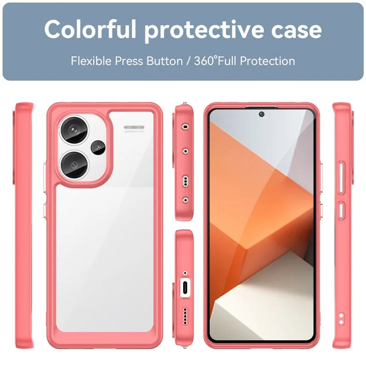 For Xiaomi Redmi Note 13 Pro+ 5G Phone Case TPU + Acrylic Cover Colorful Frame