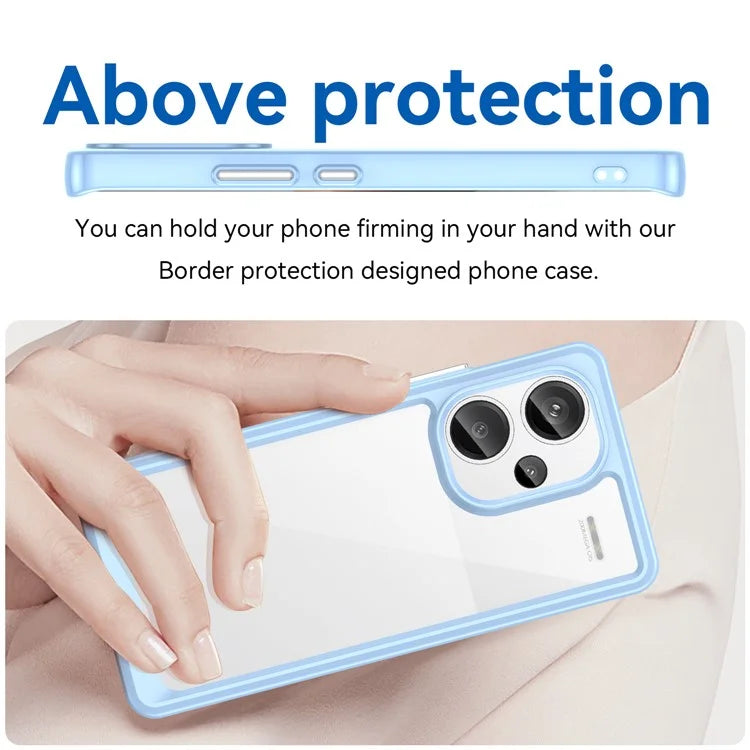 For Xiaomi Redmi Note 13 Pro+ 5G Phone Case TPU + Acrylic Cover Colorful Frame
