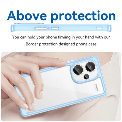 For Xiaomi Redmi Note 13 Pro+ 5G Phone Case TPU + Acrylic Cover Colorful Frame