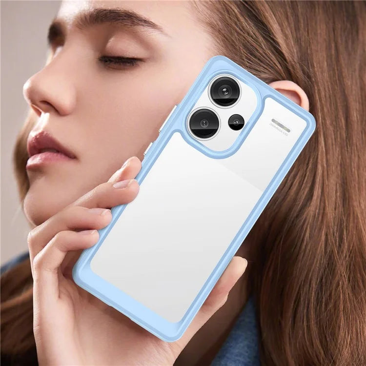 For Xiaomi Redmi Note 13 Pro+ 5G Phone Case TPU + Acrylic Cover Colorful Frame