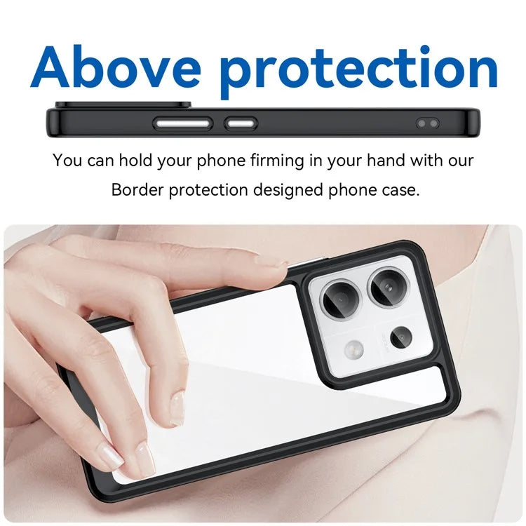 For Xiaomi Redmi Note 13 Pro 5G / Poco X6 5G Phone Case TPU+Acrylic Protective Cover