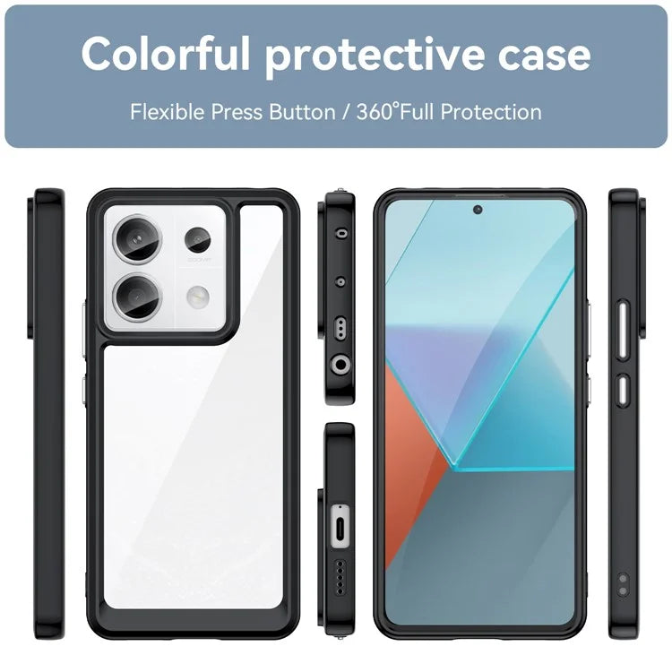 For Xiaomi Redmi Note 13 Pro 5G / Poco X6 5G Phone Case TPU+Acrylic Protective Cover