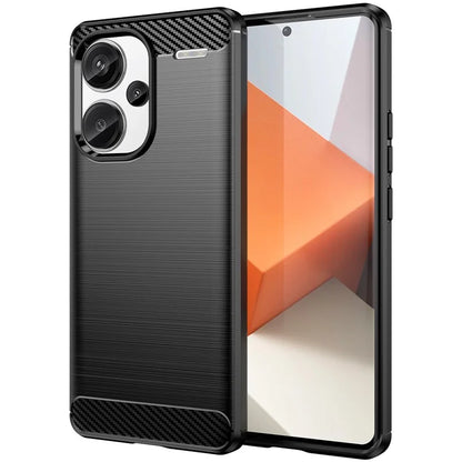 Phone Cover for Xiaomi Redmi Note 13 Pro+ 5G Case TPU Carbon Fiber Texture Phone Shell