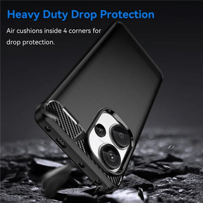 Phone Cover for Xiaomi Redmi Note 13 Pro+ 5G Case TPU Carbon Fiber Texture Phone Shell