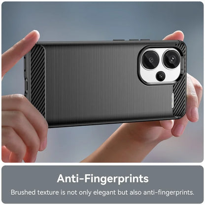 Phone Cover for Xiaomi Redmi Note 13 Pro+ 5G Case TPU Carbon Fiber Texture Phone Shell