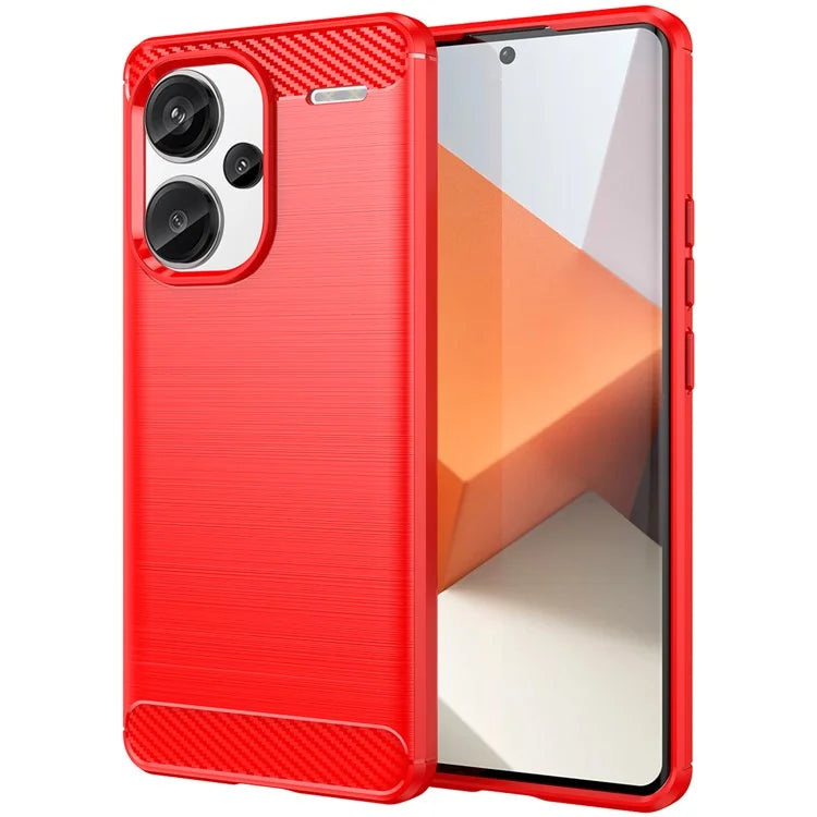 Phone Cover for Xiaomi Redmi Note 13 Pro+ 5G Case TPU Carbon Fiber Texture Phone Shell