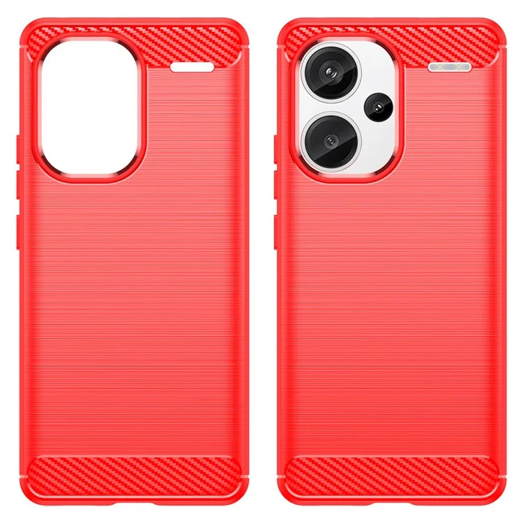 Phone Cover for Xiaomi Redmi Note 13 Pro+ 5G Case TPU Carbon Fiber Texture Phone Shell