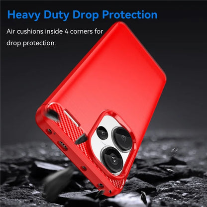 Phone Cover for Xiaomi Redmi Note 13 Pro+ 5G Case TPU Carbon Fiber Texture Phone Shell