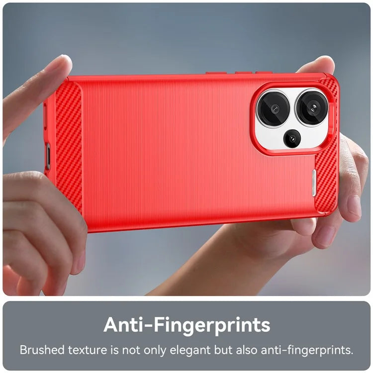 Phone Cover for Xiaomi Redmi Note 13 Pro+ 5G Case TPU Carbon Fiber Texture Phone Shell