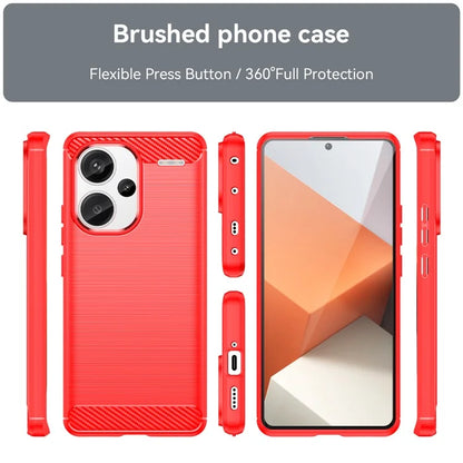 Phone Cover for Xiaomi Redmi Note 13 Pro+ 5G Case TPU Carbon Fiber Texture Phone Shell
