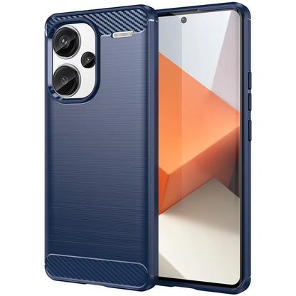 Phone Cover for Xiaomi Redmi Note 13 Pro+ 5G Case TPU Carbon Fiber Texture Phone Shell