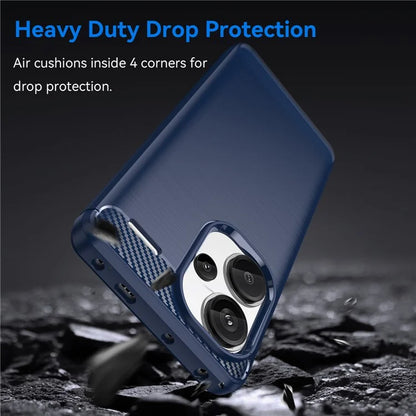 Phone Cover for Xiaomi Redmi Note 13 Pro+ 5G Case TPU Carbon Fiber Texture Phone Shell
