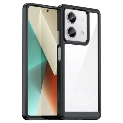 For Xiaomi Redmi Note 13 5G Phone Case Colorful TPU Frame+Acrylic Clear Back