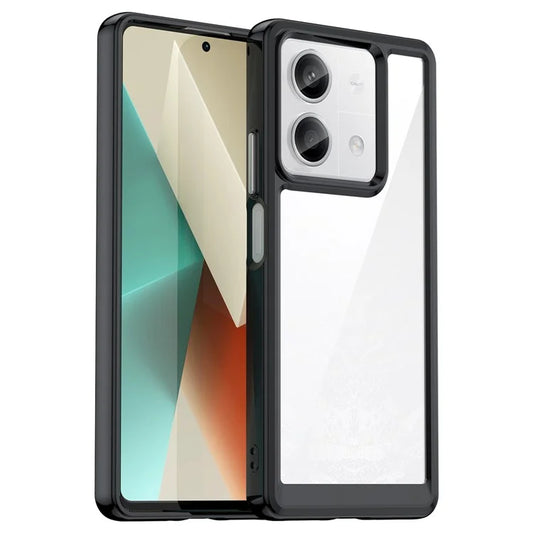 For Xiaomi Redmi Note 13 5G Phone Case Colorful TPU Frame+Acrylic Clear Back