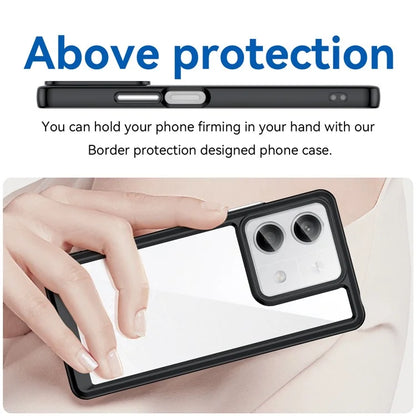 For Xiaomi Redmi Note 13 5G Phone Case Colorful TPU Frame+Acrylic Clear Back