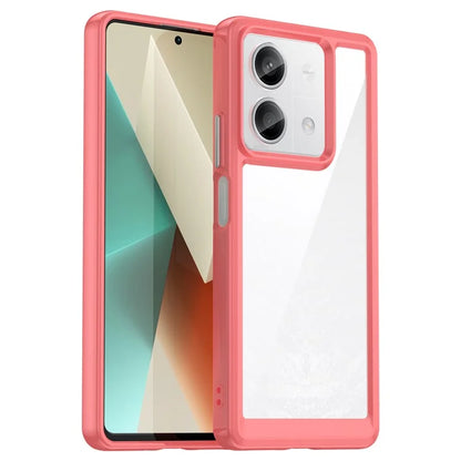 For Xiaomi Redmi Note 13 5G Phone Case Colorful TPU Frame+Acrylic Clear Back