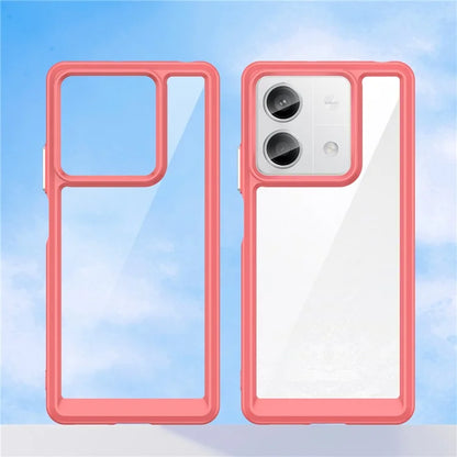 For Xiaomi Redmi Note 13 5G Phone Case Colorful TPU Frame+Acrylic Clear Back