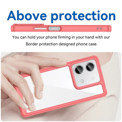 For Xiaomi Redmi Note 13 5G Phone Case Colorful TPU Frame+Acrylic Clear Back