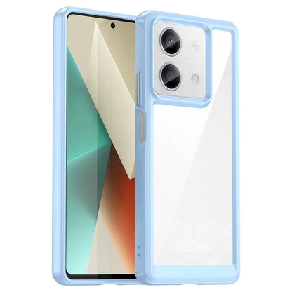 For Xiaomi Redmi Note 13 5G Phone Case Colorful TPU Frame+Acrylic Clear Back