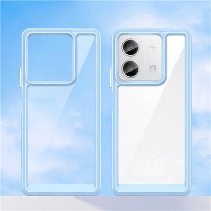 For Xiaomi Redmi Note 13 5G Phone Case Colorful TPU Frame+Acrylic Clear Back