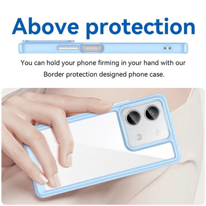 For Xiaomi Redmi Note 13 5G Phone Case Colorful TPU Frame+Acrylic Clear Back